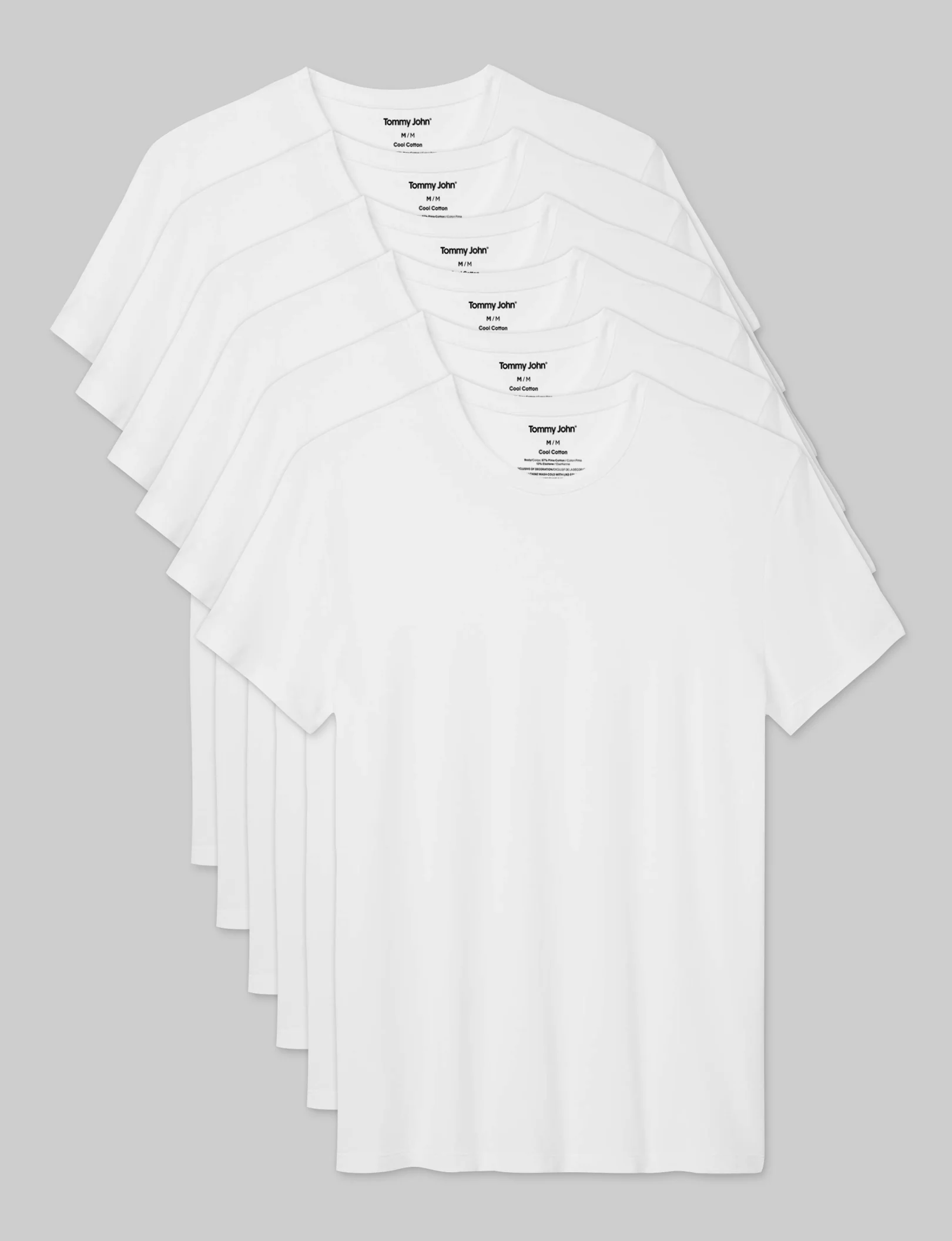 Cool Cotton Crew Neck Modern Fit Undershirt (6-Pack)