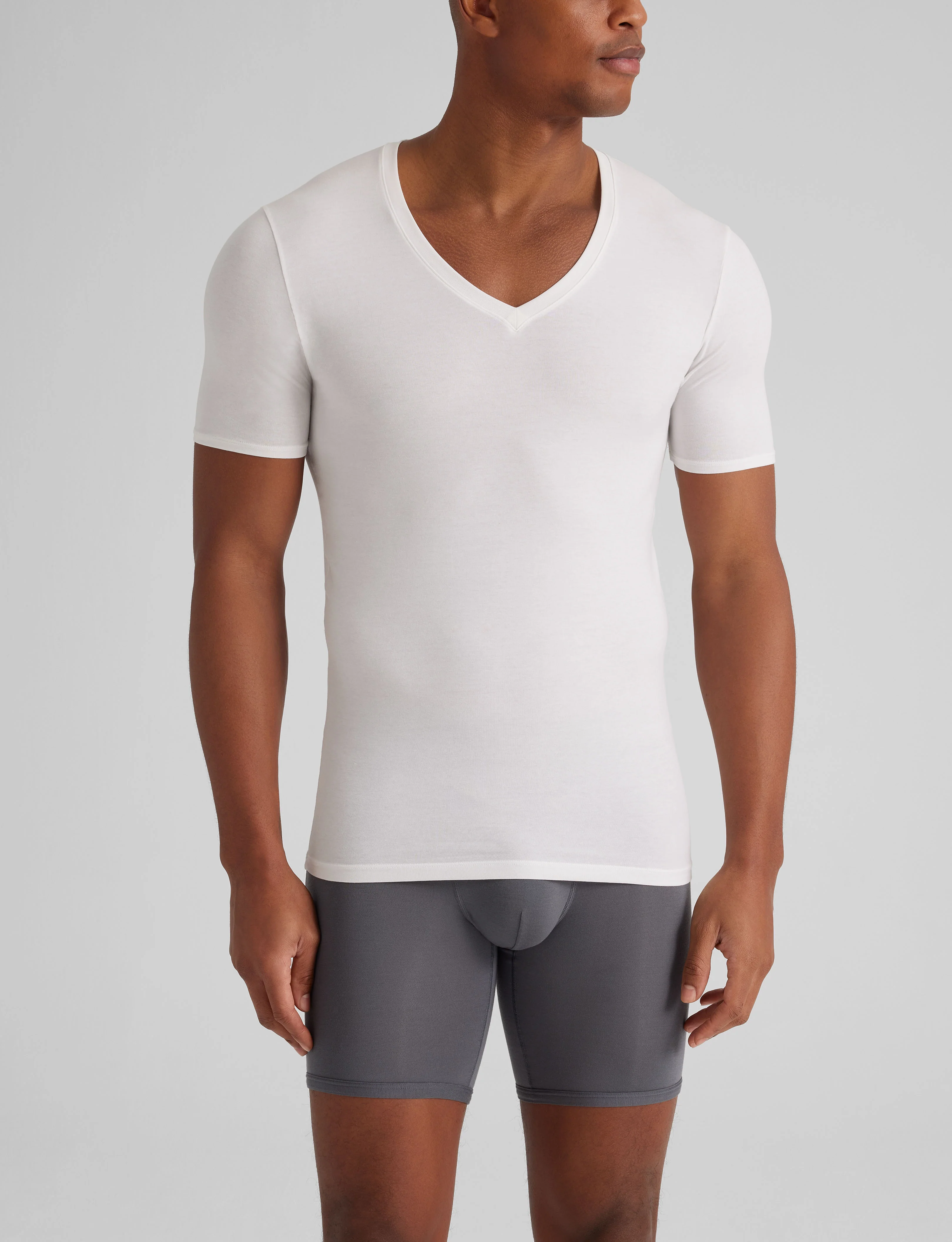 Cool Cotton Deep V-Neck Stay-Tucked Undershirt (6-Pack) - Image 6