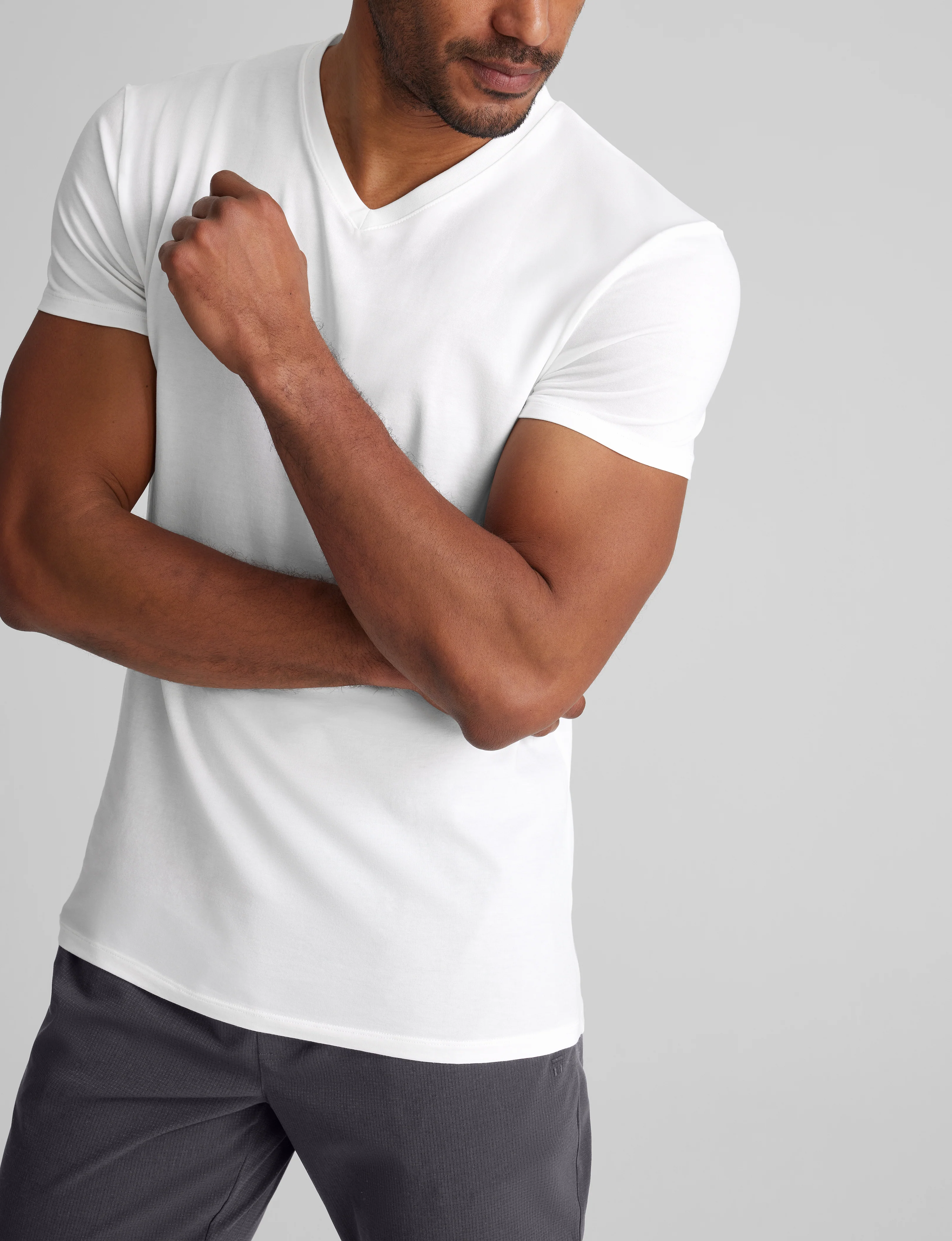 Cool Cotton High V-Neck Modern Fit Undershirt (3-Pack) - Image 8