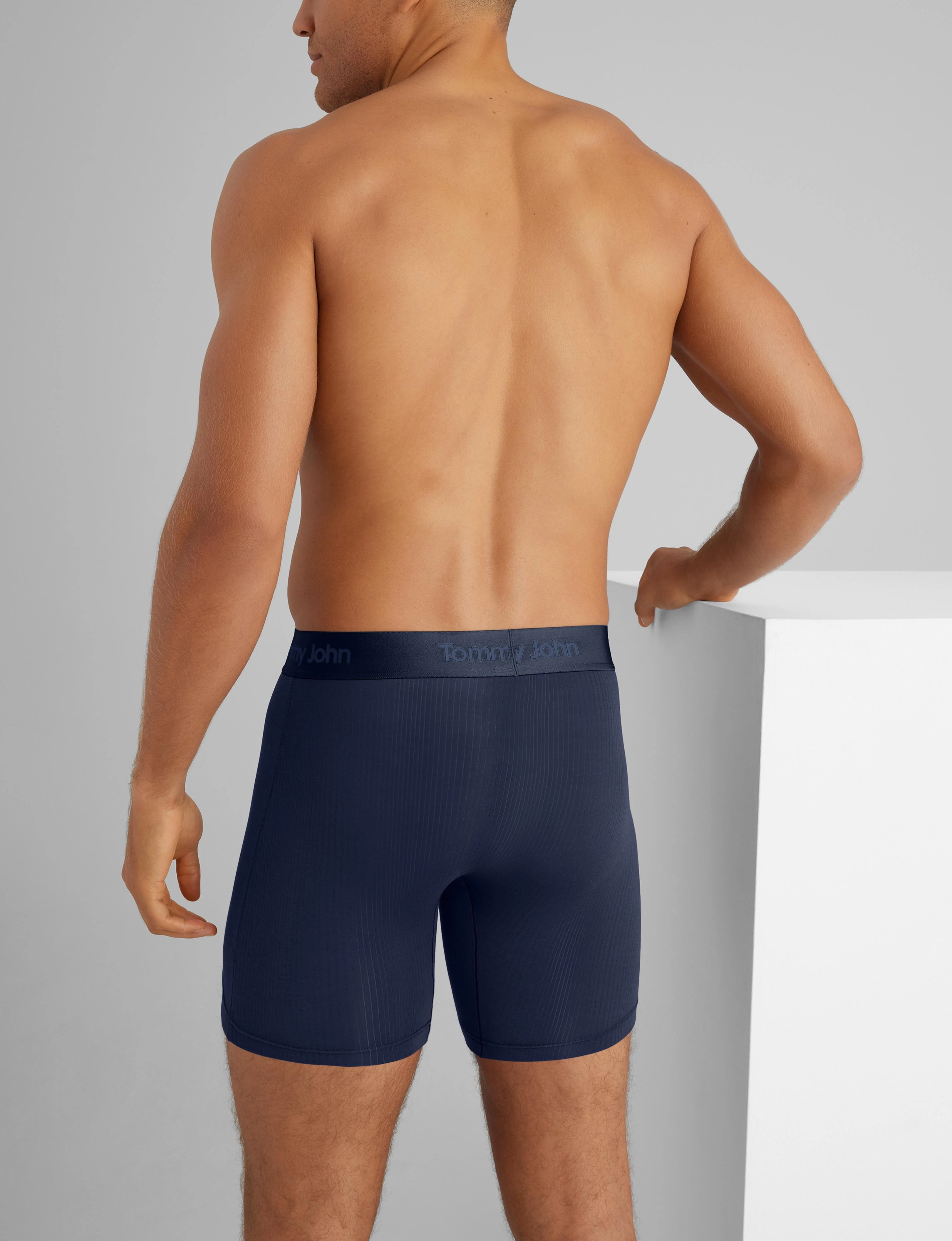 Second Skin Luxe Rib Mid-Length Boxer Brief 6" (3-Pack) - Image 7