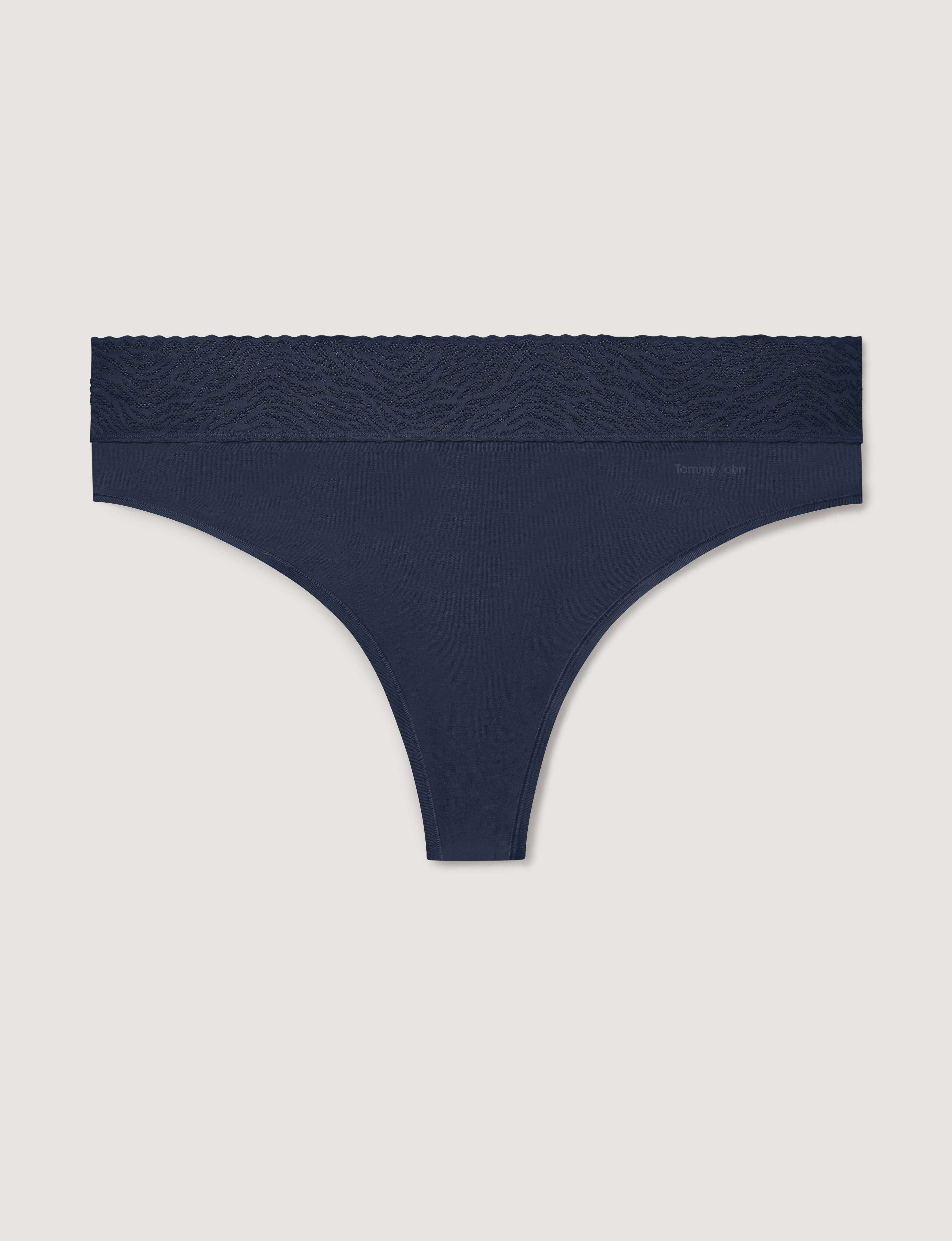 Women's Cool Cotton Thong, Lace Waist - Image 13