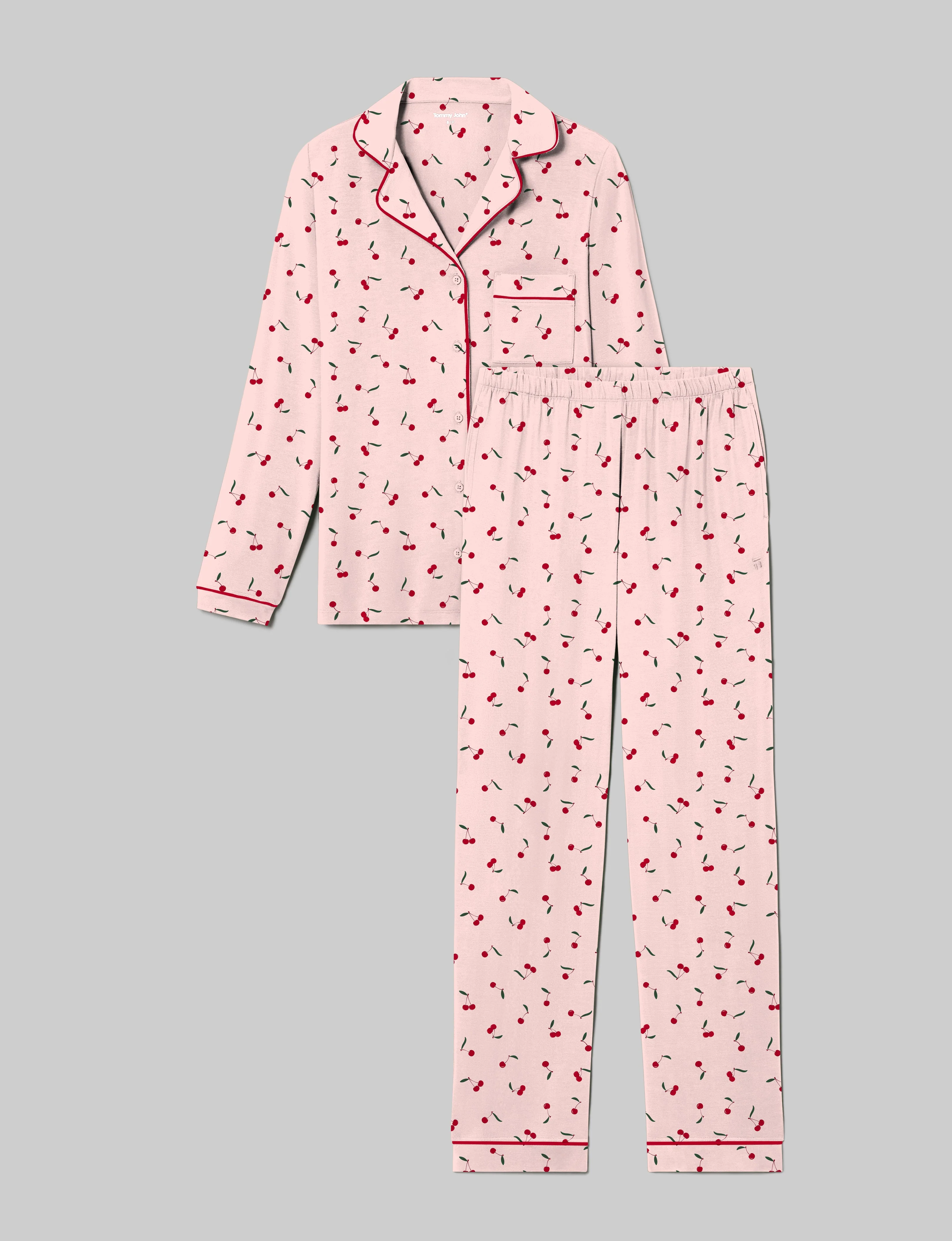 Women's Downtime Long Sleeve Pajama Top & Pant Set - Image 11