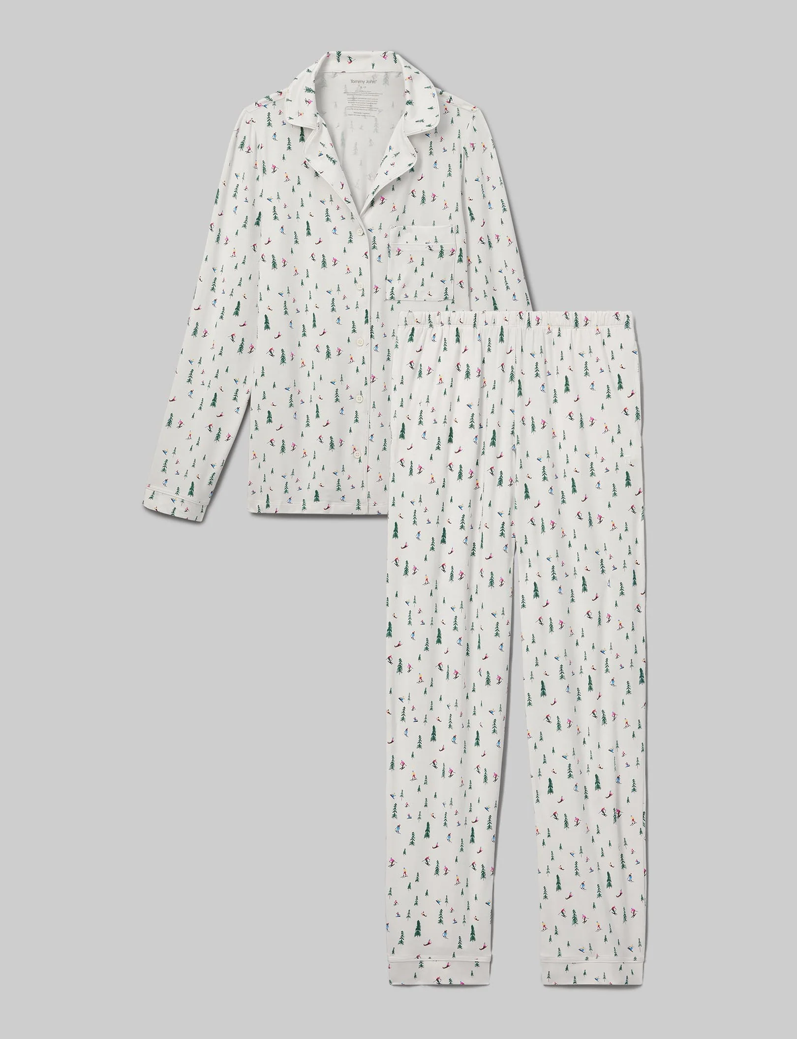 Women's Downtime Long Sleeve Pajama Top & Pant Set - Image 23