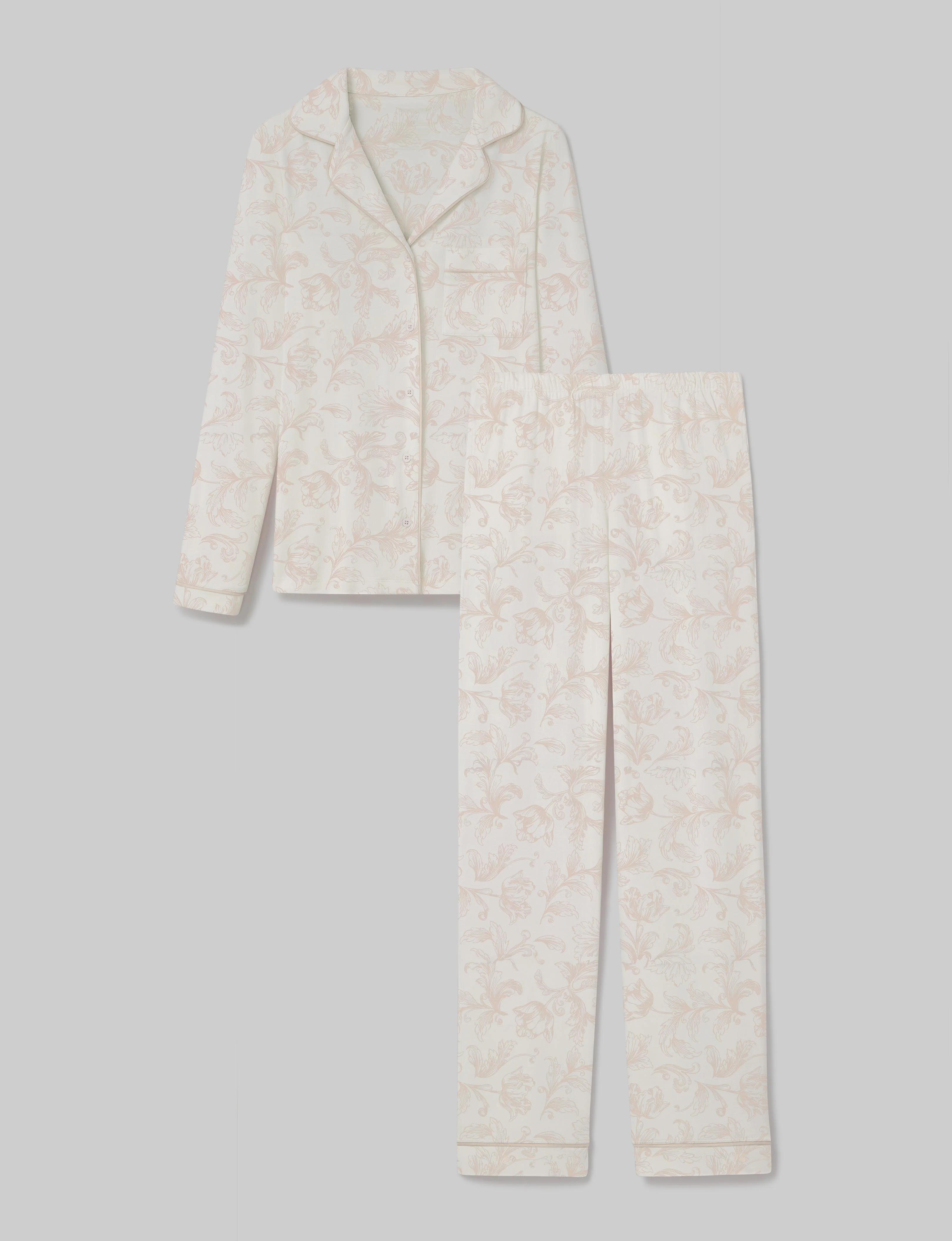 Women's Downtime Long Sleeve Pajama Top & Pant Set - Image 5