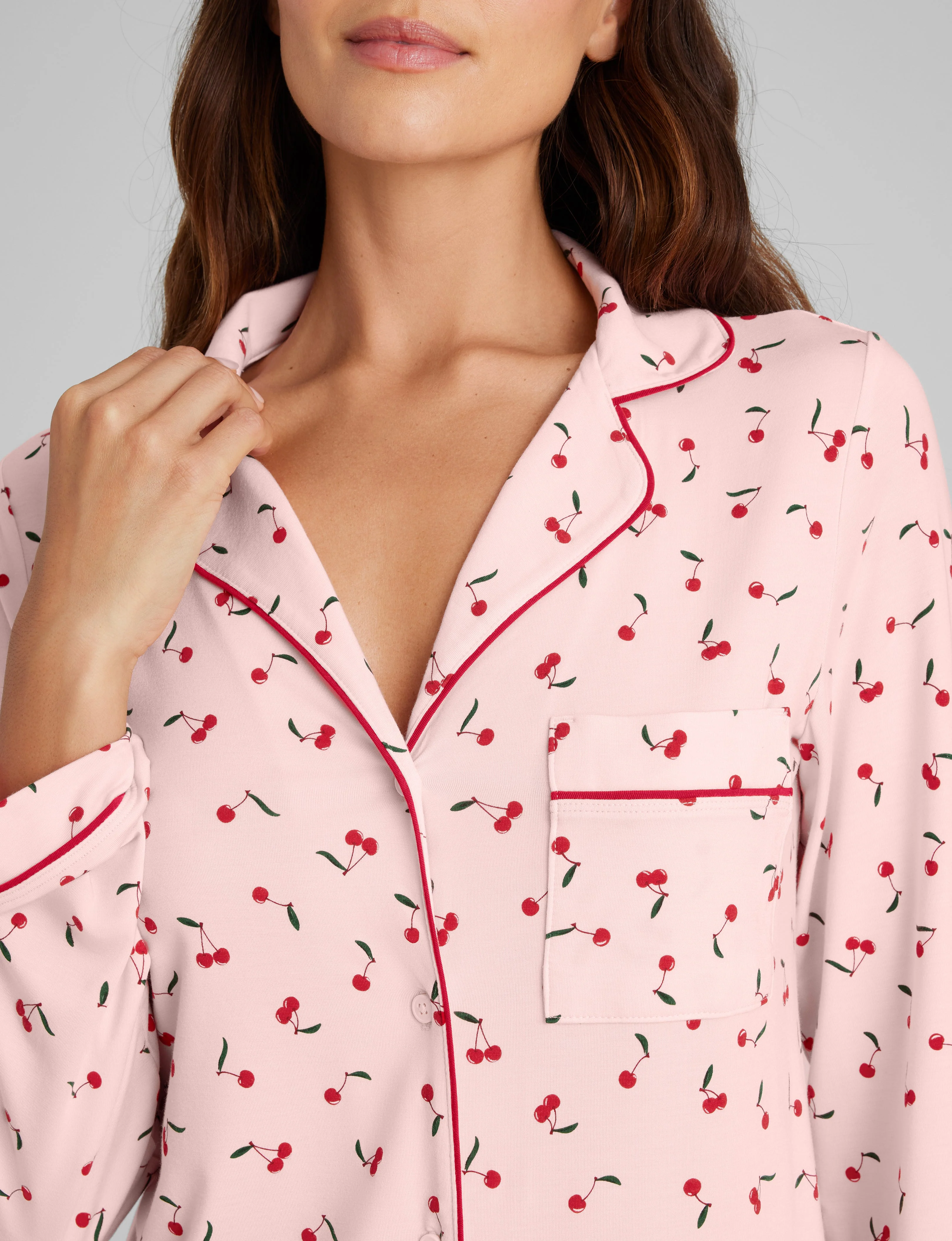 Women's Downtime Long Sleeve Pajama Top & Pant Set - Image 61