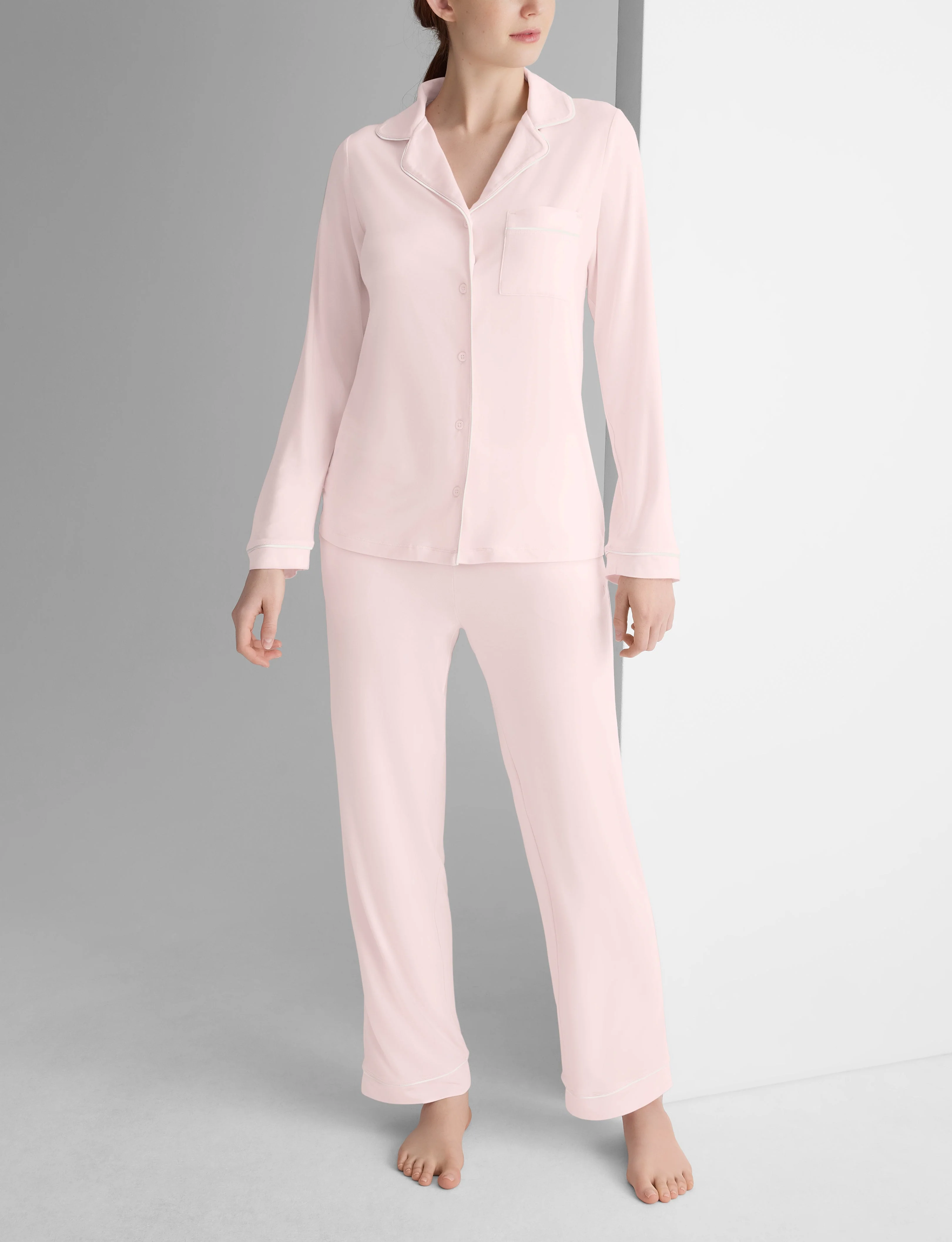 Women's Downtime Long Sleeve Pajama Top & Pant Set - Image 62
