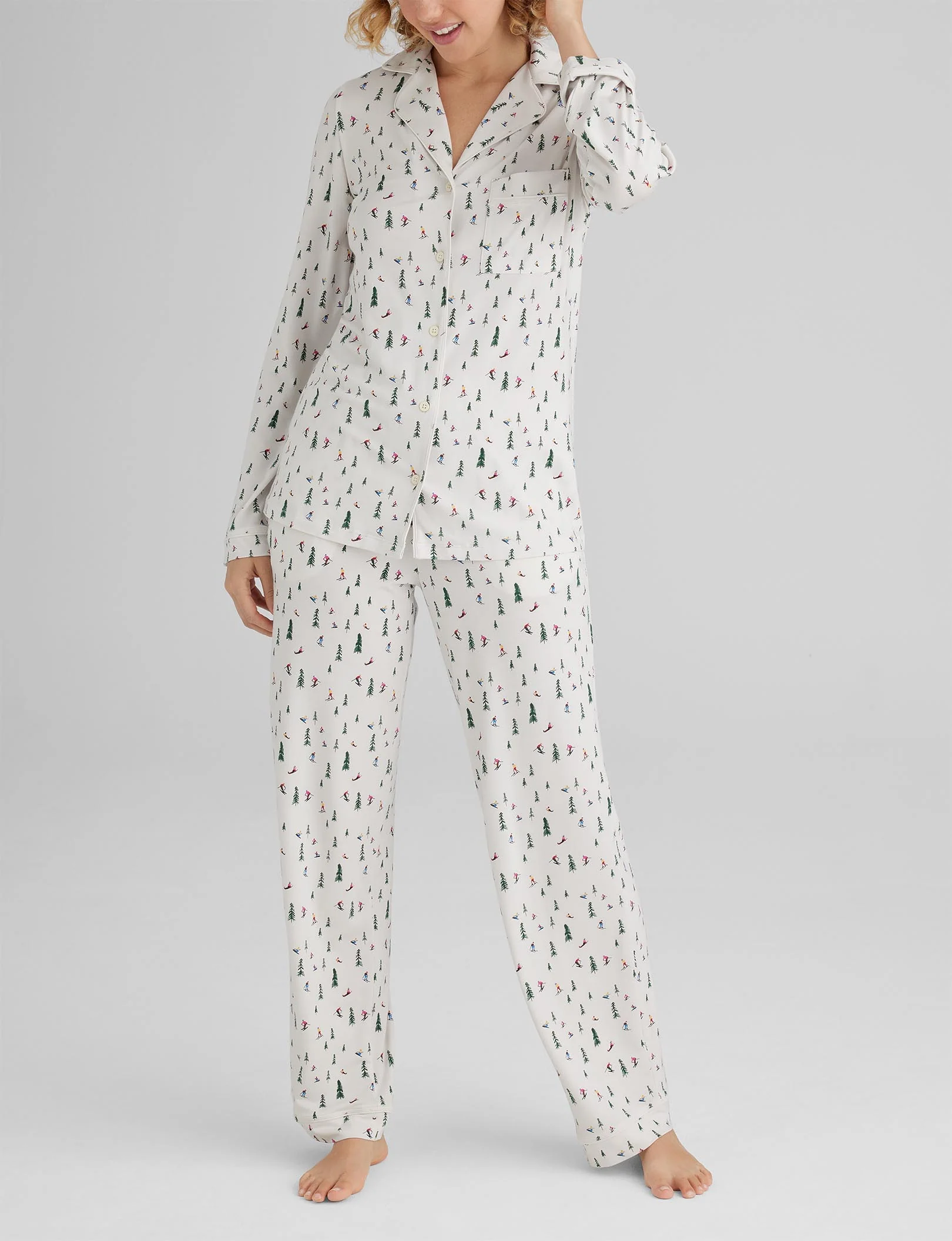 Women's Downtime Long Sleeve Pajama Top & Pant Set - Image 70