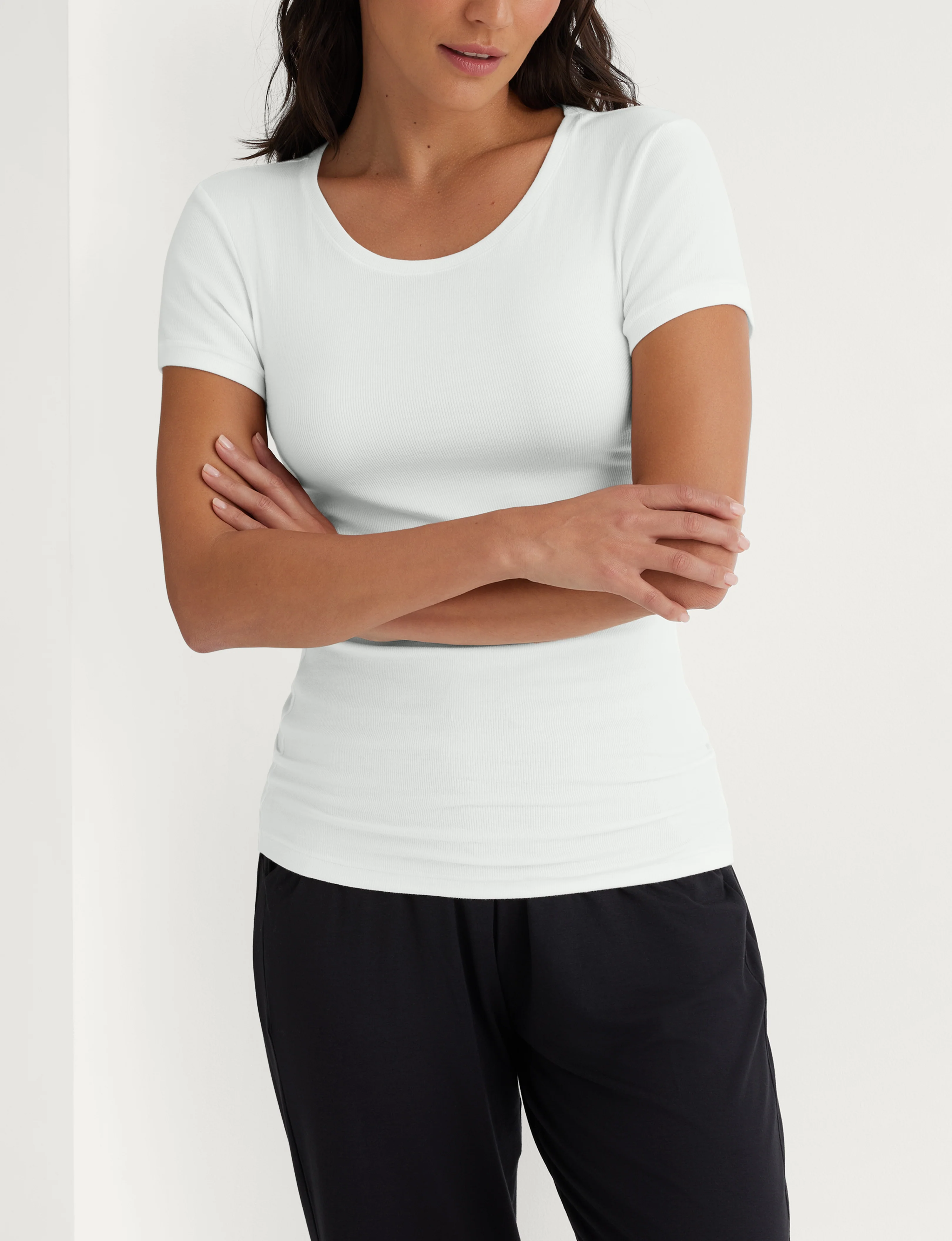 Women's Micro Rib Cap Sleeve Tee - Image 22