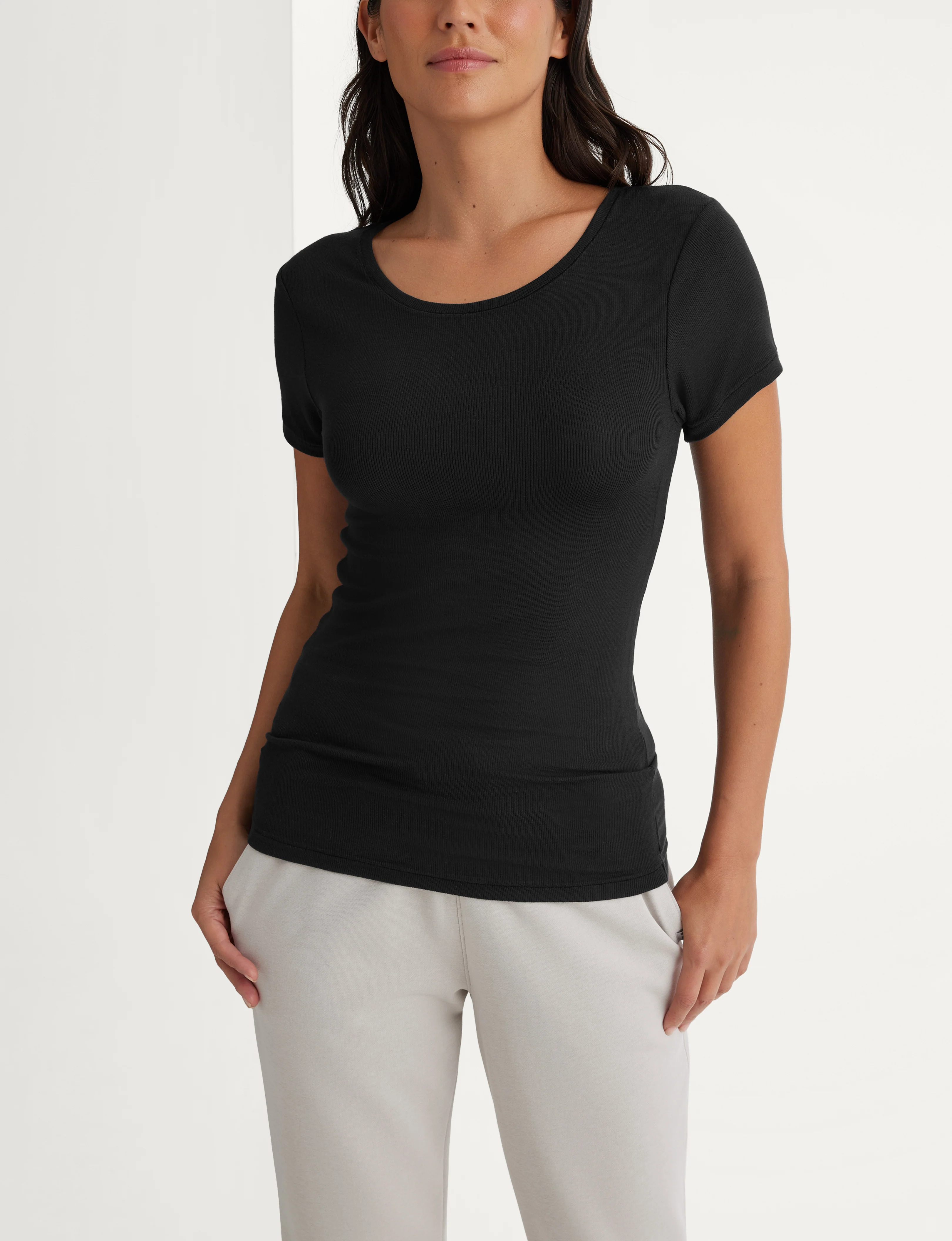 Women's Micro Rib Tee & Short Set - Image 3
