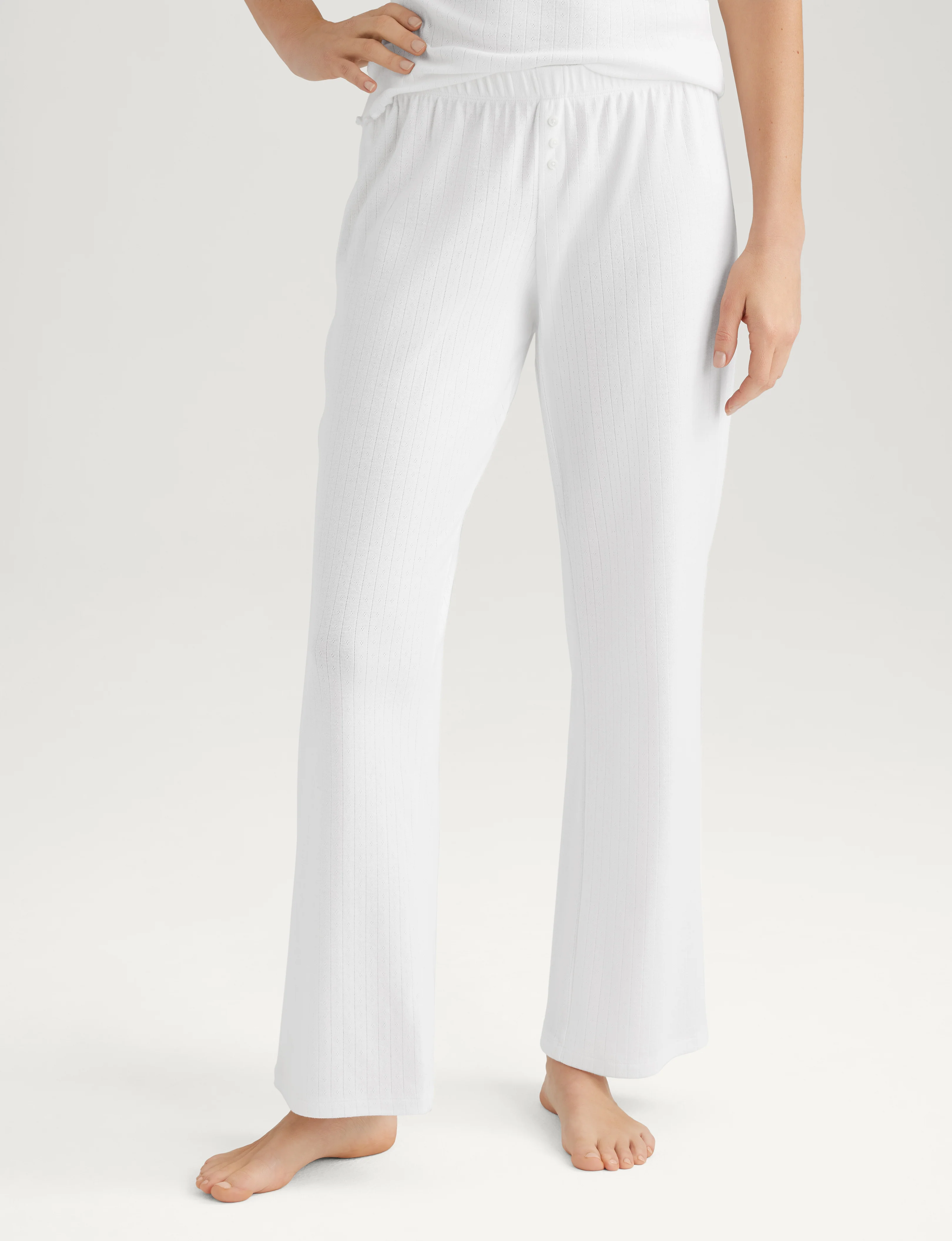 Women's Cotton Pointelle Rib Pant - Image 3