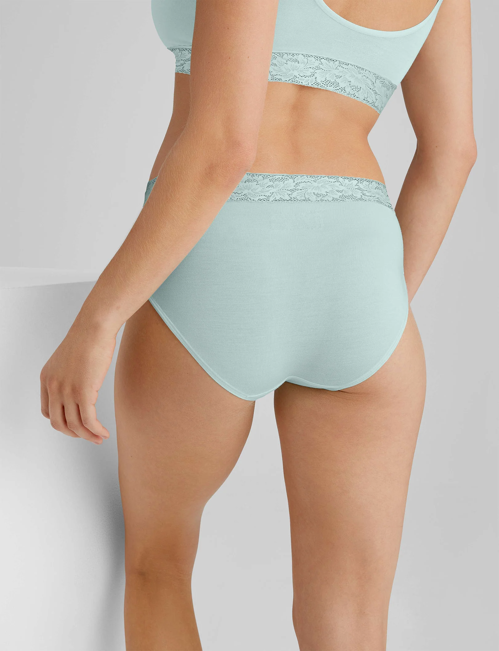 Women's Second Skin High Rise Brief, Lace Waist - Image 22