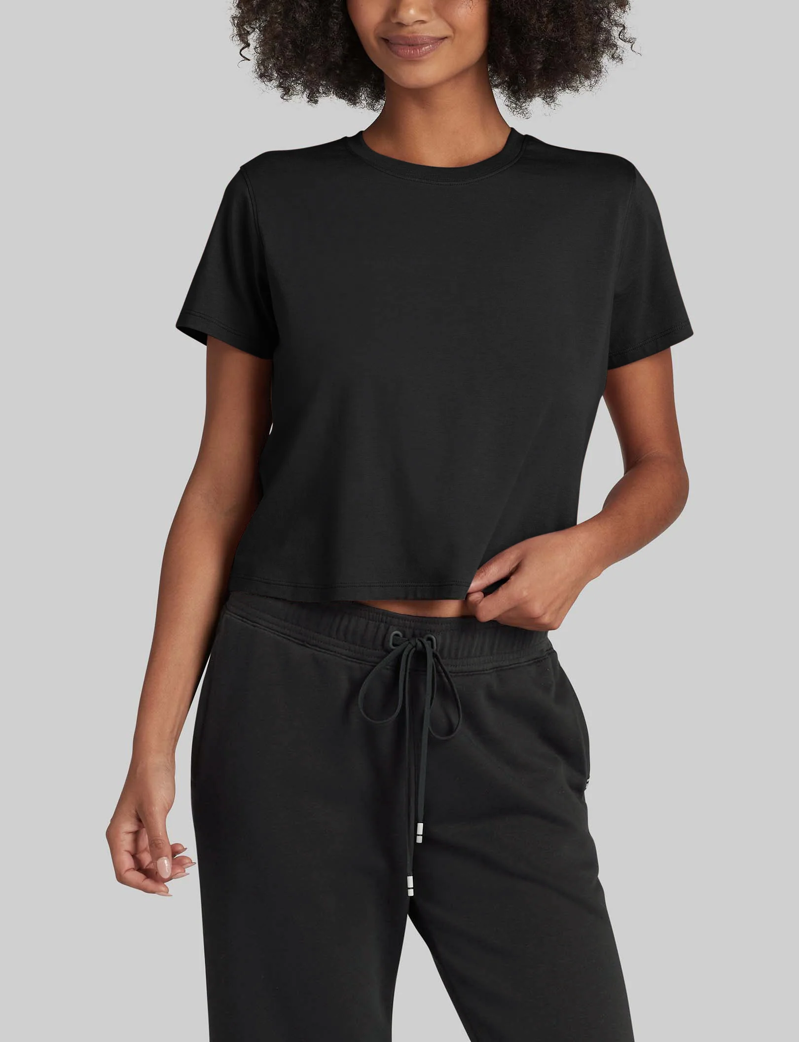 Women's Second Skin Not-Too-Cropped Crew Neck Tee - Image 6