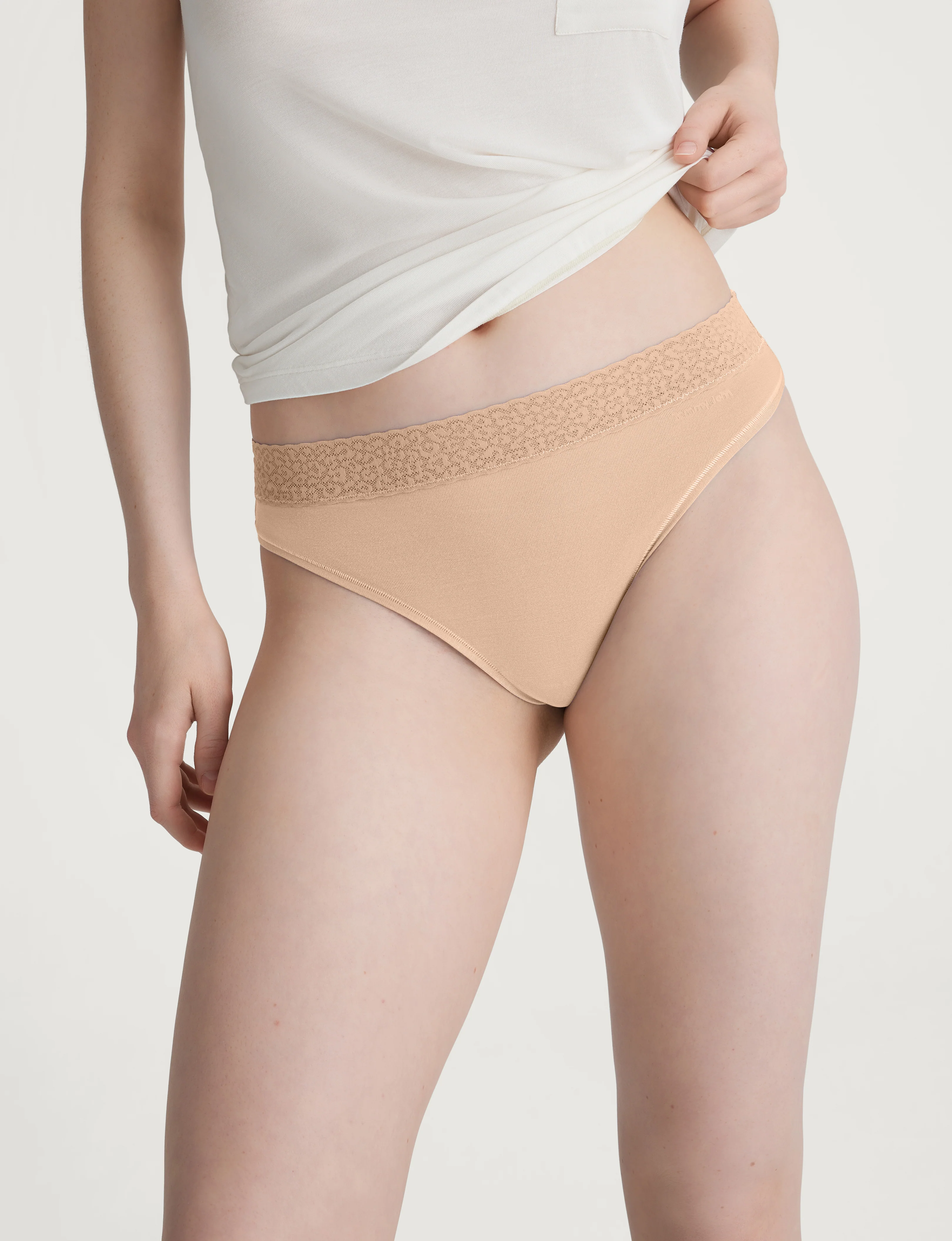 Women's Second Skin Thong, Lace Waist (3-Pack) - Image 4