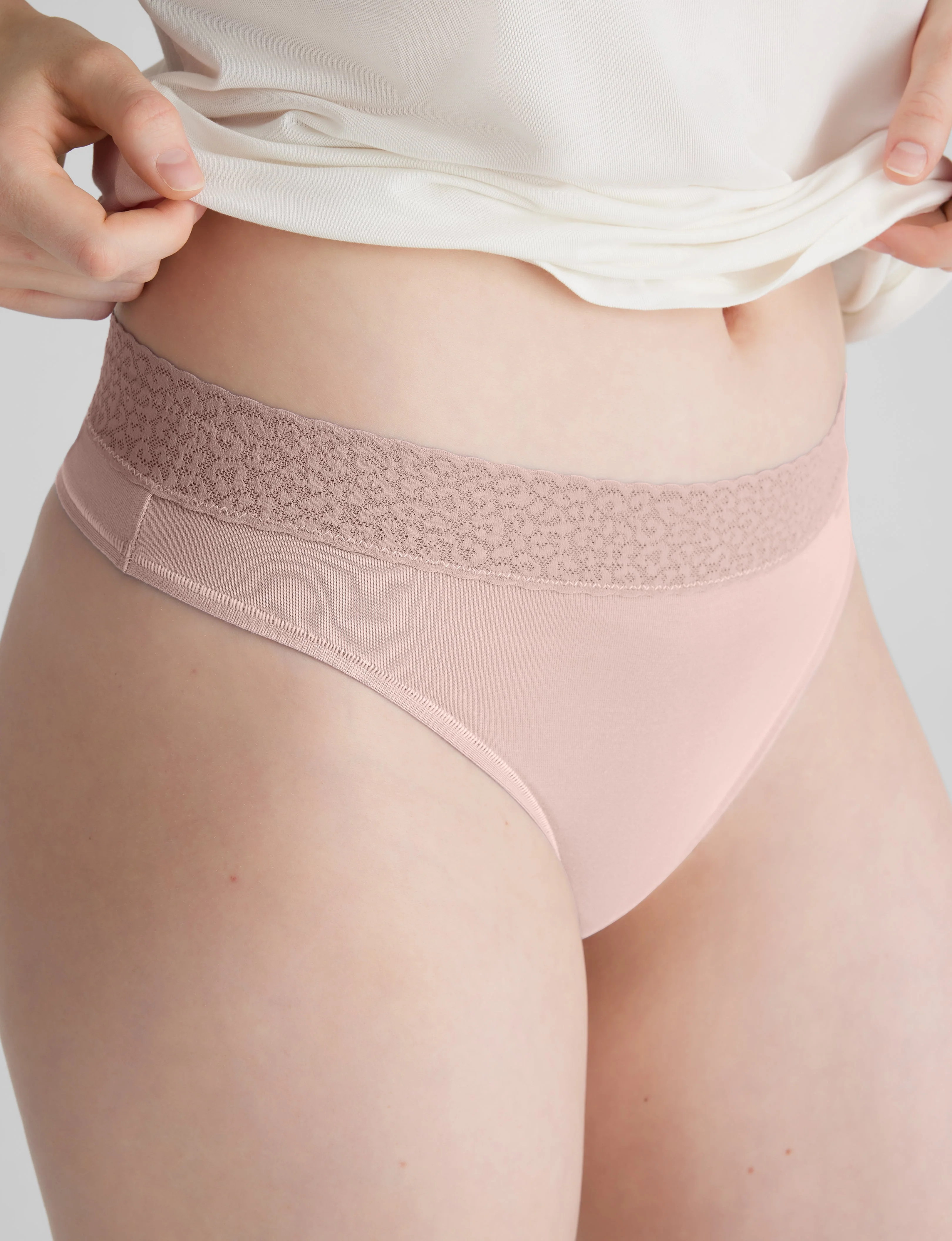 Women's Second Skin Thong, Lace Waist - Image 13