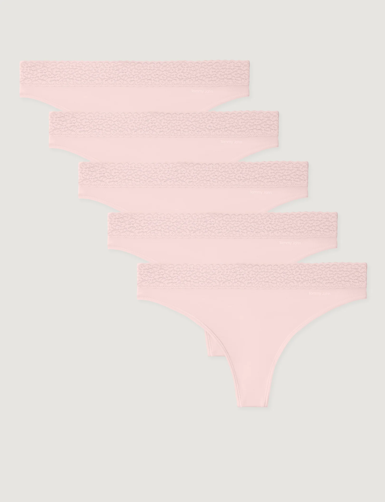 Women's Second Skin Thong, Lace Waist (5-Pack) - Image 10